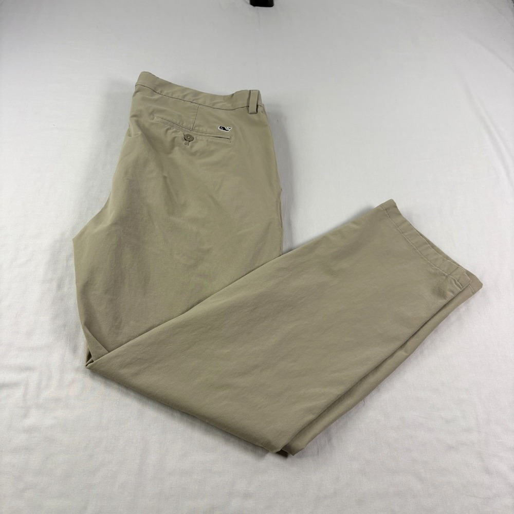 Vineyard Vines Pants Mens 38x30 Beige On The Go Chino Golf Preppy Stretch